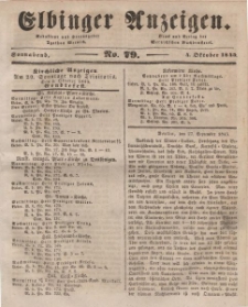 Elbinger Anzeigen, Nr. 79. Sonnabend, 4. Oktober 1845