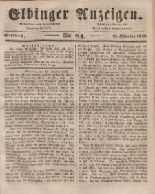 Elbinger Anzeigen, Nr. 84. Mittwoch, 22. Oktober 1845