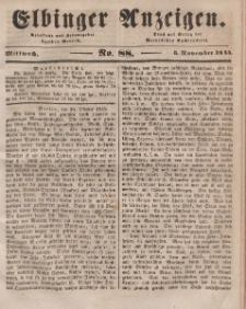 Elbinger Anzeigen, Nr. 88. Mittwoch, 5. November 1845