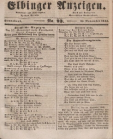 Elbinger Anzeigen, Nr. 93. Sonnabend, 22. November 1845
