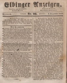 Elbinger Anzeigen, Nr. 96. Mittwoch, 3. Dezember 1845