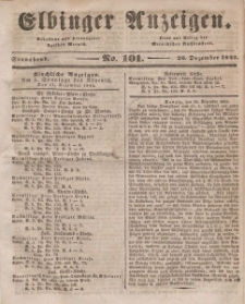 Elbinger Anzeigen, Nr. 101. Sonnabend, 20. Dezember 1845