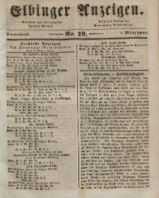 Elbinger Anzeigen, Nr. 19. Sonnabend, 7. März 1846