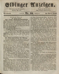 Elbinger Anzeigen, Nr. 32. Mittwoch, 22. April 1846