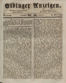 Elbinger Anzeigen, Nr. 42. Mittwoch, 27. Mai 1846