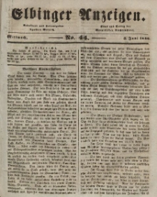 Elbinger Anzeigen, Nr. 44. Mittwoch, 3. Juni 1846