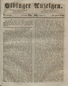 Elbinger Anzeigen, Nr. 50. Mittwoch, 24. Juni 1846