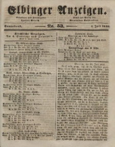 Elbinger Anzeigen, Nr. 53. Sonnabend, 4. Juli 1846