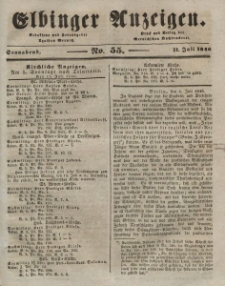 Elbinger Anzeigen, Nr. 55. Sonnabend, 11. Juli 1846