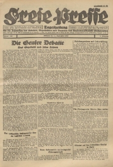 Freie Presse, Nr. 132 Mittwoch 14. September 1927 3. Jahrgang