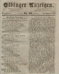 Elbinger Anzeigen, Nr. 69. Sonnabend, 29. August 1846