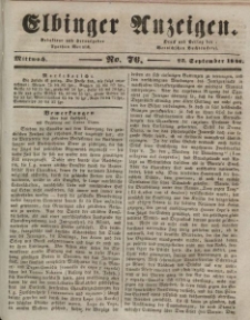 Elbinger Anzeigen, Nr. 76. Mittwoch, 23. September 1846