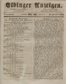 Elbinger Anzeigen, Nr. 81. Sonnabend, 10. Oktober 1846