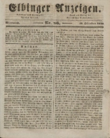 Elbinger Anzeigen, Nr. 86. Mittwoch, 28. Oktober 1846