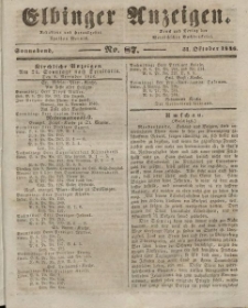 Elbinger Anzeigen, Nr. 87. Sonnabend, 31. Oktober 1846