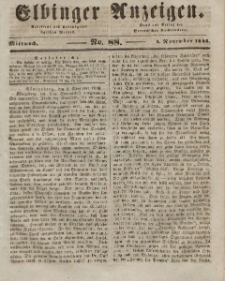 Elbinger Anzeigen, Nr. 88. Mittwoch, 4. November 1846