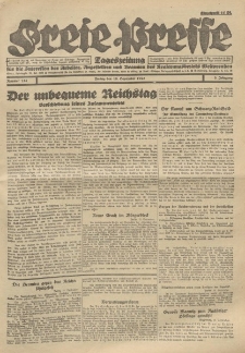 Freie Presse, Nr. 134 Freitag 16. September 1927 3. Jahrgang