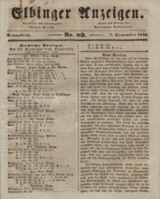 Elbinger Anzeigen, Nr. 89. Sonnabend, 7. November 1846