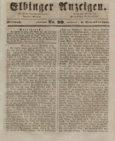 Elbinger Anzeigen, Nr. 90. Mittwoch, 11. November 1846