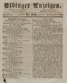 Elbinger Anzeigen, Nr. 101. Sonnabend, 19. Dezember 1846