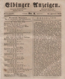 Elbinger Anzeigen, Nr. 7. Sonnabend, 23. Januar 1847