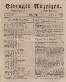 Elbinger Anzeigen, Nr. 11. Sonnabend, 6. Februar 1847