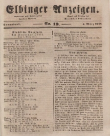 Elbinger Anzeigen, Nr. 19. Sonnabend, 6. März 1847