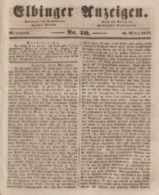Elbinger Anzeigen, Nr. 20. Mittwoch, 10. März 1847