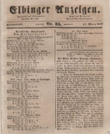 Elbinger Anzeigen, Nr. 25. Sonnabend, 27. März 1847