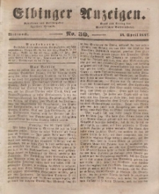 Elbinger Anzeigen, Nr. 30. Mittwoch, 14. April 1847