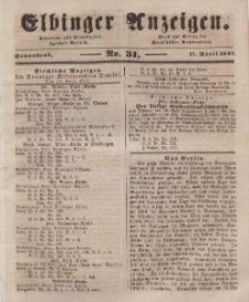 Elbinger Anzeigen, Nr. 31. Sonnabend, 17. April 1847