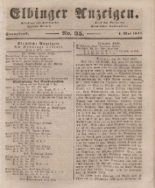 Elbinger Anzeigen, Nr. 35. Sonnabend, 1. Mai 1847