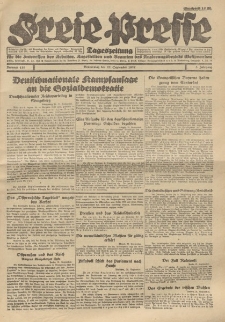 Freie Presse, Nr. 139 Donnerstag 22. September 1927 3. Jahrgang