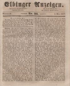 Elbinger Anzeigen, Nr. 36. Mittwoch, 5. Mai 1847