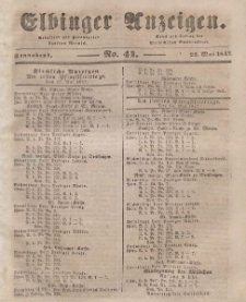 Elbinger Anzeigen, Nr. 41. Sonnabend, 22. Mai 1847