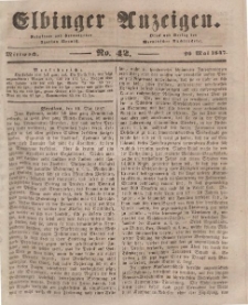 Elbinger Anzeigen, Nr. 42. Mittwoch, 26. Mai 1847