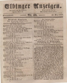 Elbinger Anzeigen, Nr. 43. Sonnabend, 29. Mai 1847