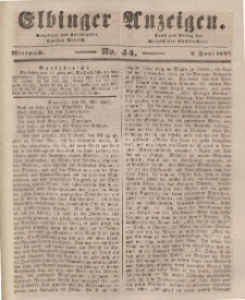 Elbinger Anzeigen, Nr. 44. Mittwoch, 2. Juni 1847