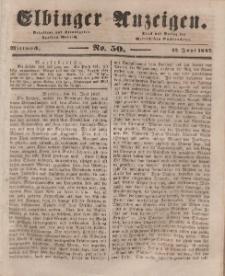 Elbinger Anzeigen, Nr. 50. Mittwoch, 23. Juni 1847
