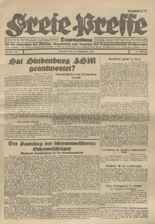 Freie Presse, Nr. 141 Sonnabend 24. September 1927 3. Jahrgang