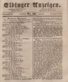 Elbinger Anzeigen, Nr. 57. Sonnabend, 17. Juli 1847