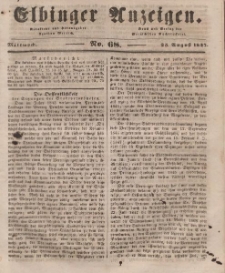 Elbinger Anzeigen, Nr. 68. Mittwoch, 25. August 1847