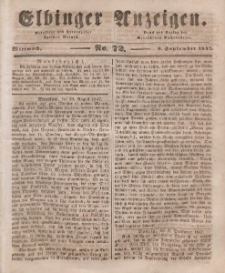 Elbinger Anzeigen, Nr. 72. Mittwoch, 8. September 1847