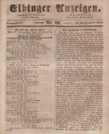 Elbinger Anzeigen, Nr. 77. Sonnabend, 25. September 1847