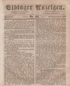 Elbinger Anzeigen, Nr. 78. Mittwoch, 29. September 1847