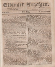 Elbinger Anzeigen, Nr. 80. Mittwoch, 6. Oktober 1847