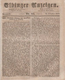 Elbinger Anzeigen, Nr. 82. Mittwoch, 13. Oktober 1847
