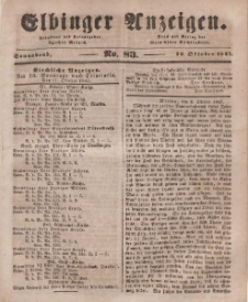 Elbinger Anzeigen, Nr. 83. Sonnabend, 16. Oktober 1847