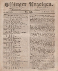 Elbinger Anzeigen, Nr. 85. Sonnabend, 23. Oktober 1847