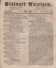 Elbinger Anzeigen, Nr. 87. Sonnabend, 30. Oktober 1847